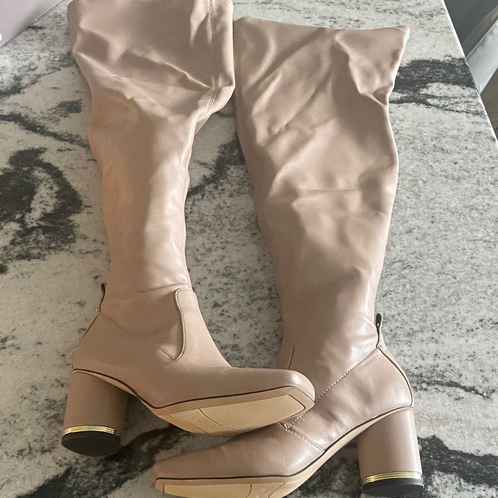 Franco Sarto Tan Over the Knee Boots